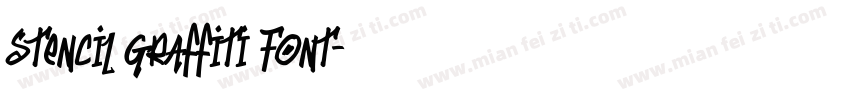 Stencil Graffiti Font字体转换